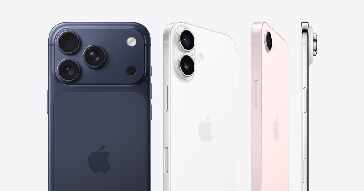 The latest iPhone lineup available at Apple Cartel, shown in Deep Blue, White and Pink